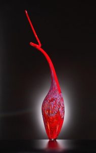 Pink Glass Sculpture from The Dinosaur Serie by artist