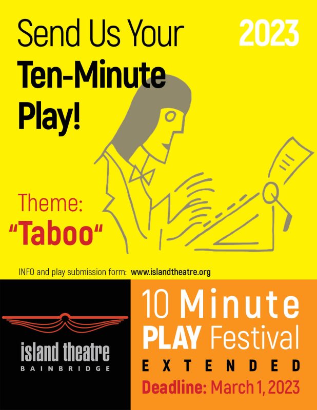 TABOO! Call for Submissions for Island Theatre's Ten-Minute Play Festival
