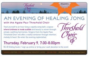 An Evening of Healing Song with The Agate Pass Threshold Choir - Feb 9 - IN-STUDIO