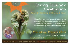 Spring Equinox Celebration: Sound Healing with Joy Evans - IN-STUDIO