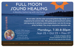 Full Moon Sound Healing with Joy Evans —In-Studio or ZOOM Livestream